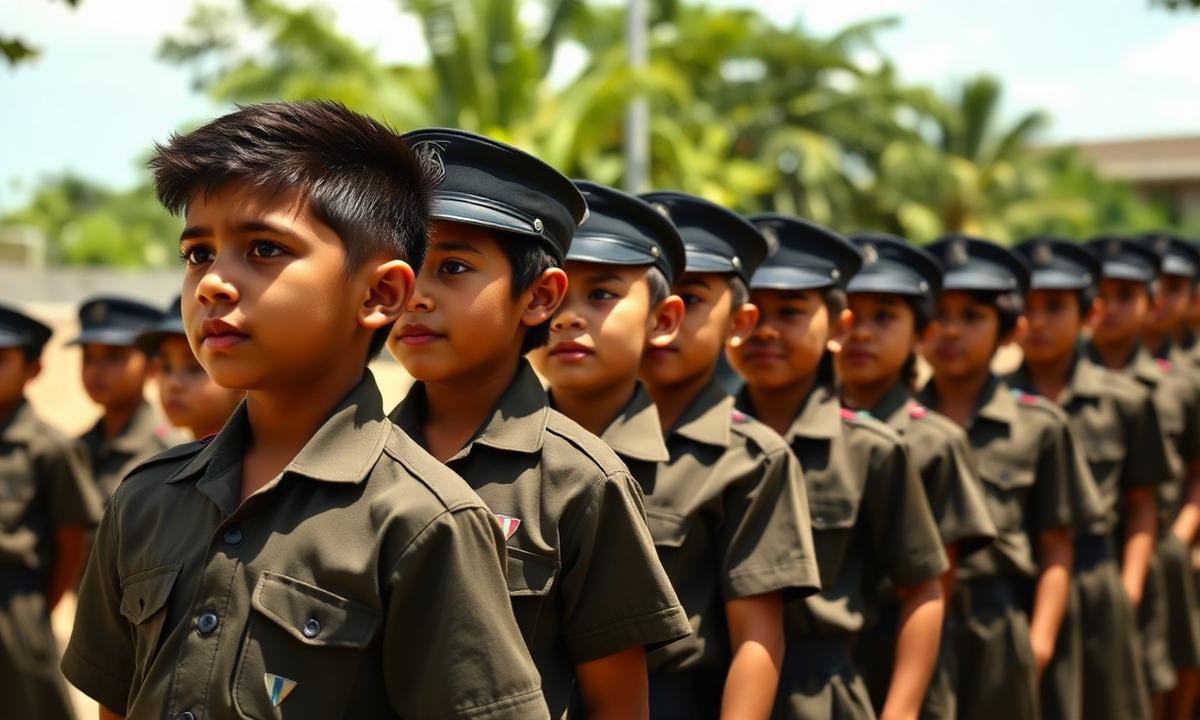 O que as crianças aprendem com fardas